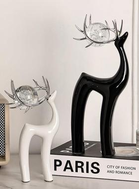 福鹿装饰摆饰轻奢高级感客厅玄关桌面酒柜装饰摆饰电视柜乔迁礼品