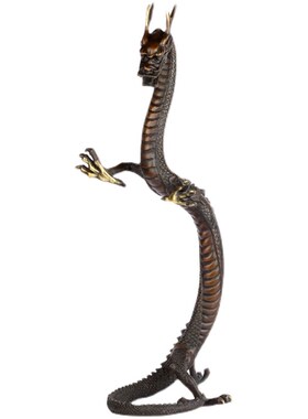 纯铜龙工艺品摆件立龙装饰品站龙家居饰品摆件铜生肖龙办公室饰品