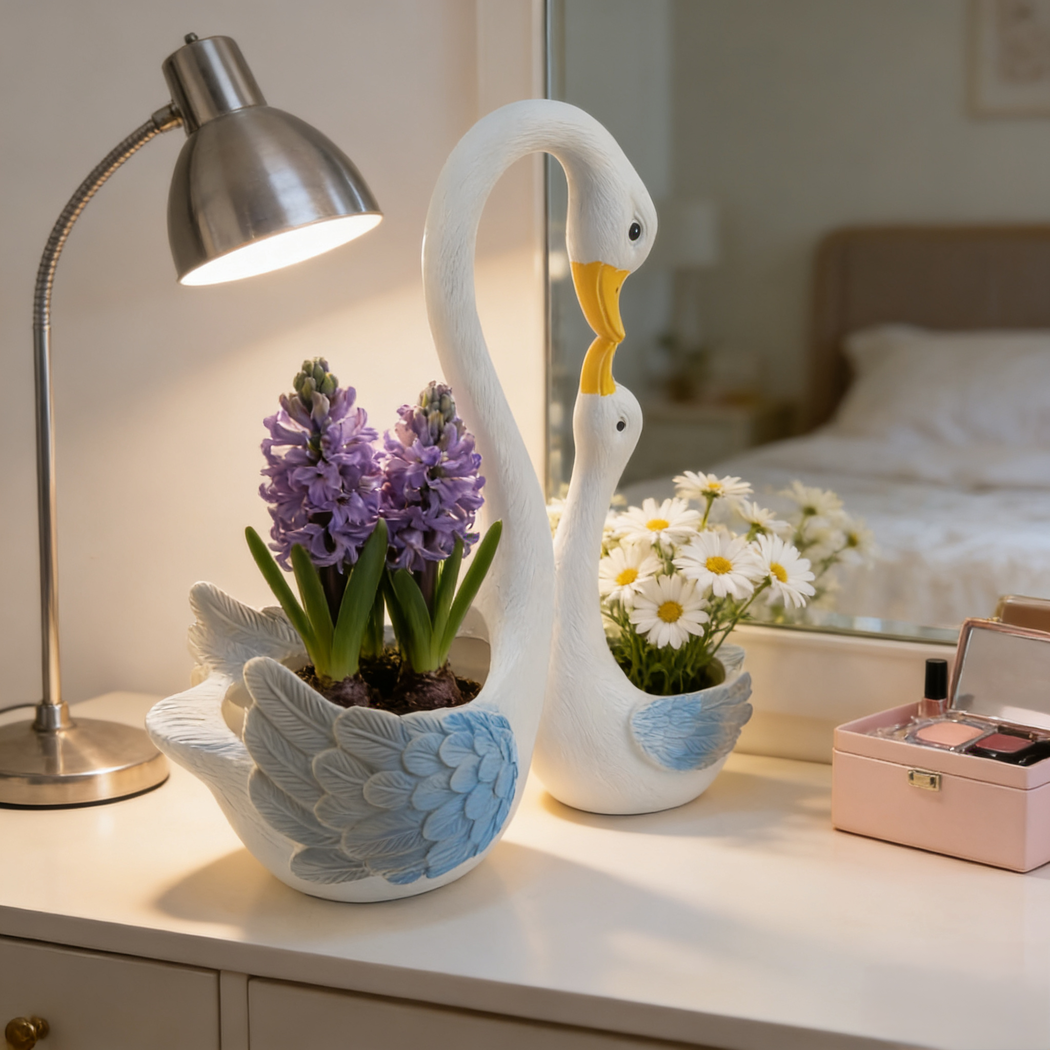 户外庭院造景布置白天鹅造型花盆幼儿园卡通动物花缸花园装饰摆件,淘宝优惠券,粉丝福利购,淘宝优惠卷