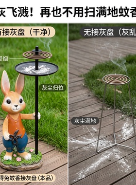 彼得兔树脂蚊香接灰盘防灰摆件