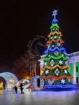 Large Christmas Tree Custom Christmas Beauty Chen Decorative Outdoor Christmas Tree Frame Christmas Scene Custom