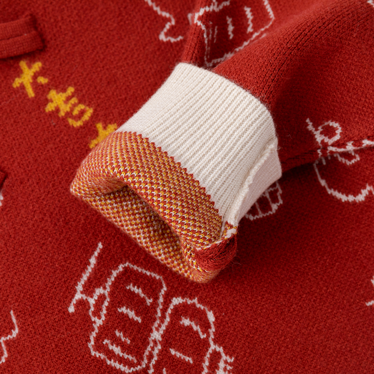 嘟嘟家儿童圣诞节毛衣冬季宝宝拜年服男童新年冬装针织衫女童上衣