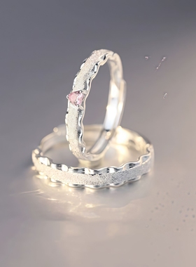 誓言情侣对戒一对轻奢小众设计