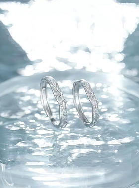 潮汐情侣对戒2025新款爆款轻奢高级感小众设计女高颜值学生党礼物