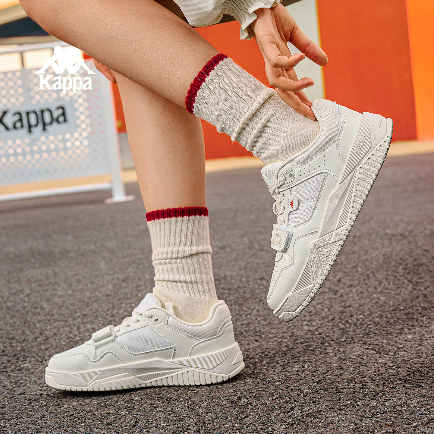 Kappa女鞋板鞋女款2025新款秋季厚底百搭小白鞋休闲鞋子女运动鞋,淘宝优惠券,粉丝福利购,淘宝优惠卷