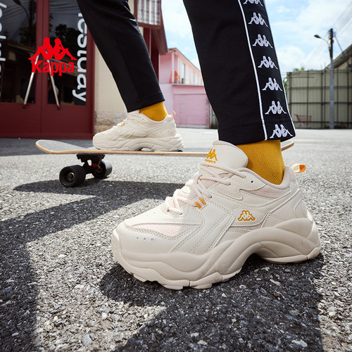 Kappa卡帕厚底运动鞋女2025新款休闲春季跑步老爹鞋女款增高鞋子 - 图2