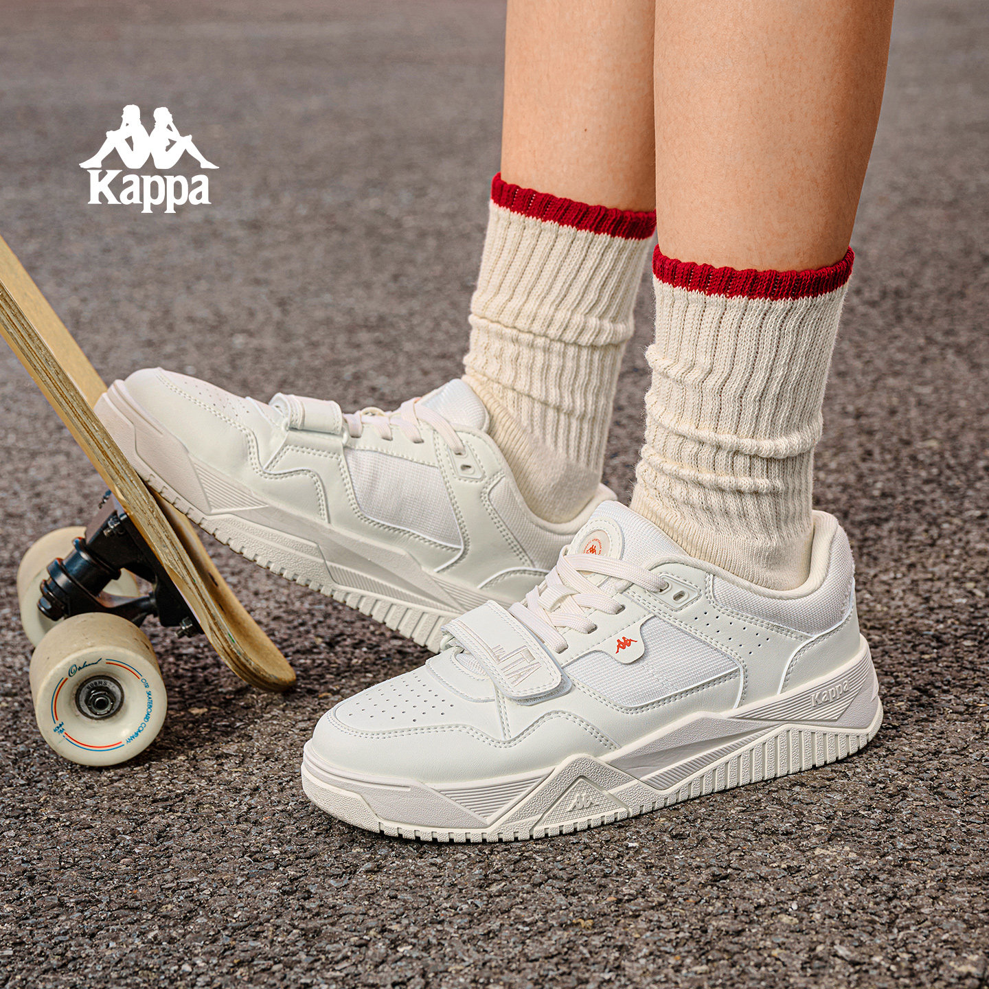 Kappa女鞋板鞋女款2025新款秋季厚底百搭小白鞋休闲鞋子女运动鞋,淘宝优惠券,粉丝福利购,淘宝优惠卷