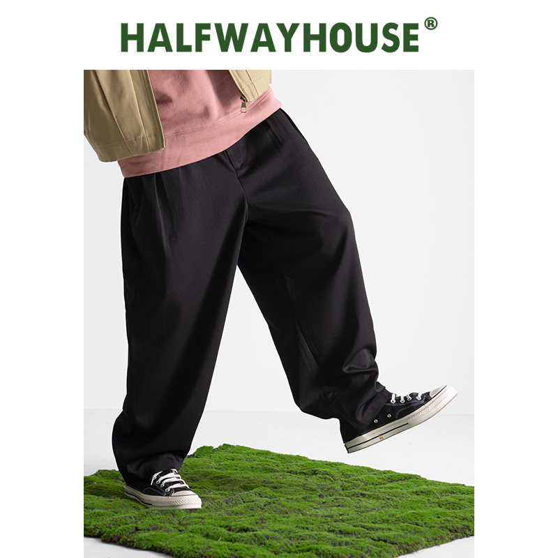【陈涛同款】HalfwayHouse日系25秋季新款宽松直筒休闲百搭长裤男,淘宝优惠券,粉丝福利购,淘宝优惠卷