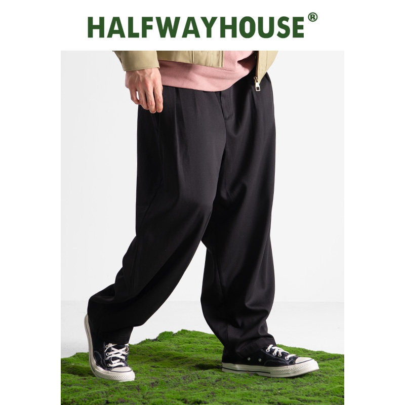 【陈涛同款】HalfwayHouse日系25秋季新款宽松直筒休闲百搭长裤男,淘宝优惠券,粉丝福利购,淘宝优惠卷