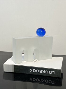 现代简约轻奢水晶几何星球摆件样板房售楼M处客厅玄关装饰品工艺