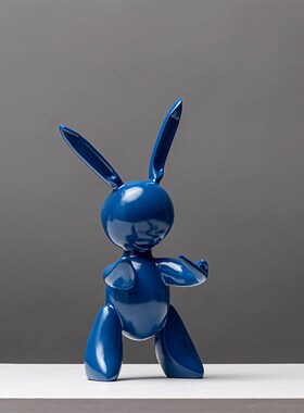 现代北欧树脂h小兔子摆件软装客厅茶几儿童房书桌书架家居饰品摆