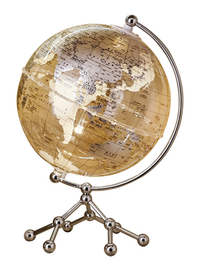 创意透明地球仪摆件家居s饰品轻奢客厅酒柜书房办公室桌面夜甄选