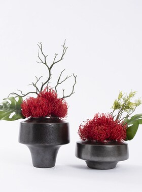 艺贝子仿真d花艺植物盆景新中式售楼处样板房花装饰品摆件软装配