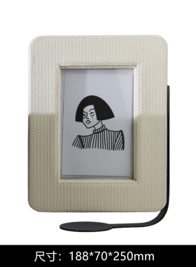 高档奢华皮革金属横向竖向6寸7寸B相框样板房间床头柜书架精致摆