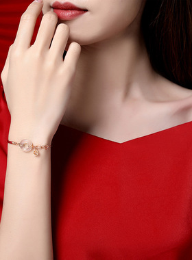 925银手链和田玉平安扣手串女生