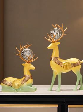 爆款新中式平安喜乐挂盘玄关电视柜寓意装饰品搬家礼物乔迁新居摆