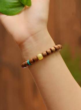 极速Inadian Old Sandalwood Hand String 8mm Old Style Honey W