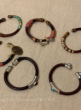 极速藏式天然鸡血藤手工编织绳手镯女新中式民族风轻Y奢小众精致