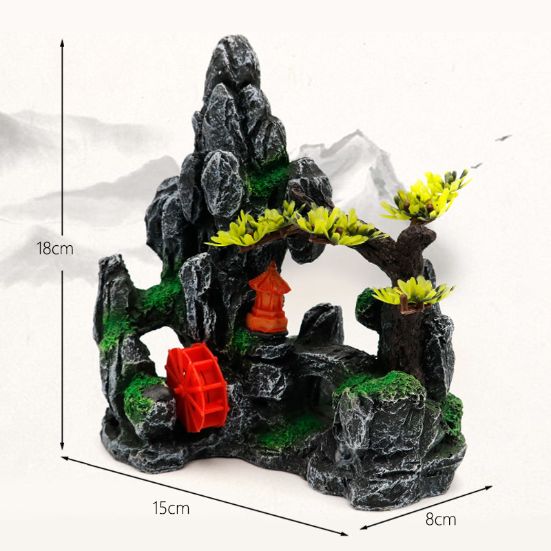 鱼缸造景摆件假山石头装饰小景观石真鱼池2026新款造型盆景风景石,淘宝优惠券,粉丝福利购,淘宝优惠卷