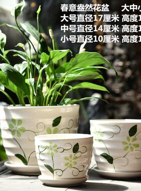 新疆包邮花盆陶瓷大号清