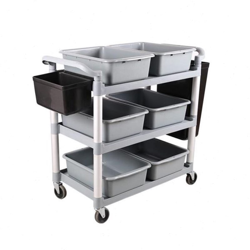 酒店多功能c收餐车收小推车商手推车饭店碗三层车车餐厅垃圾桶送 - 图3