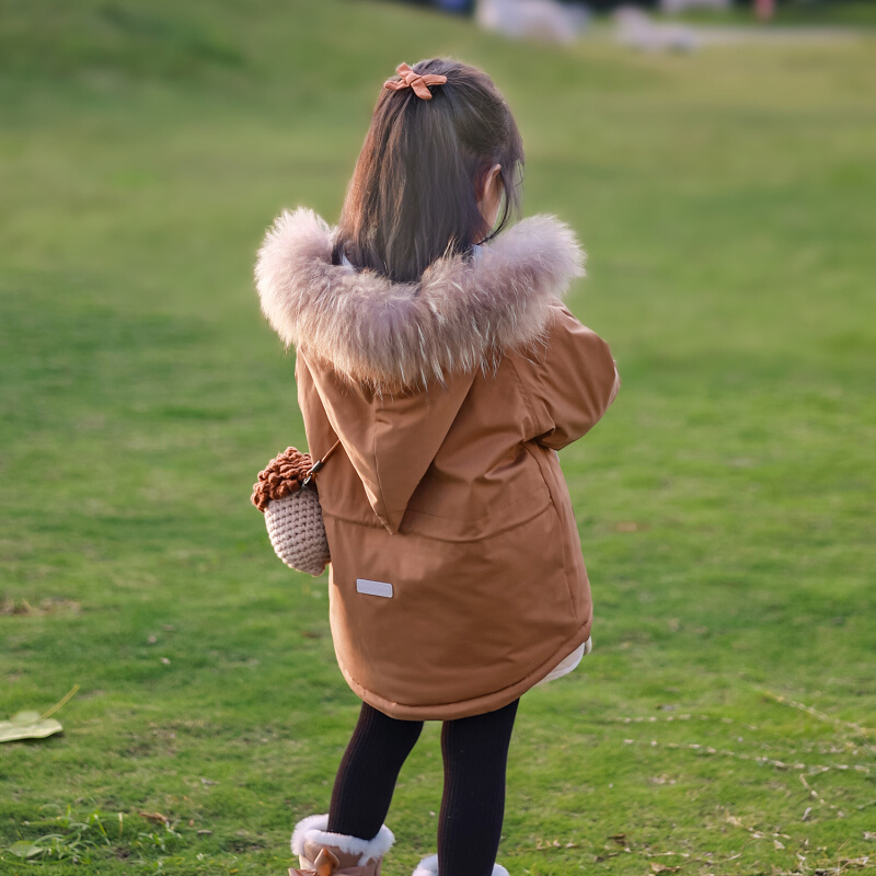 儿童棉袄冬款女童加绒加厚棉服外套冬季女宝宝棉衣小女孩洋气冬装