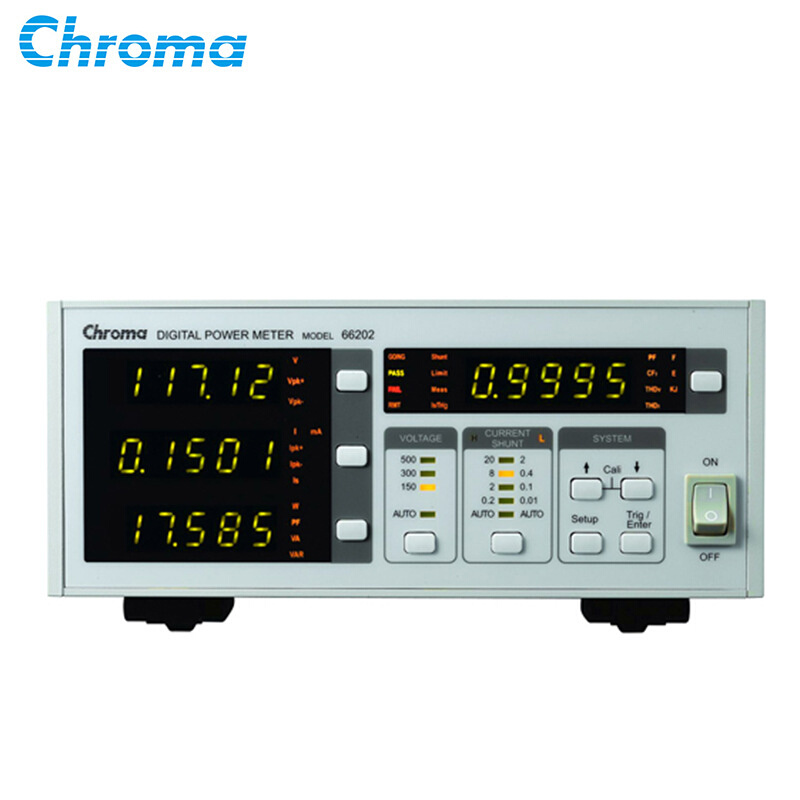 Chroma致茂 66202数位功率表(含USB接口和量测用治具盒) - 图0