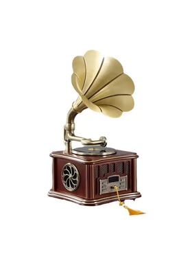 复古中古风样板间售楼处书房书桌音乐主题软装饰品摆件搭配组合