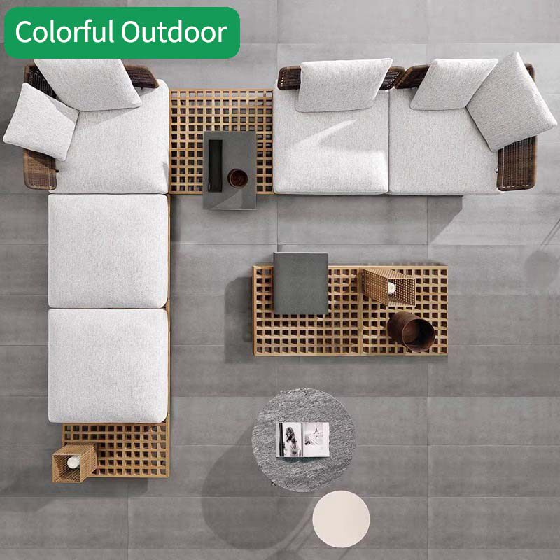 户外藤编休闲防水防晒沙发庭院露天室外花园防腐实木茶几家具组合,淘宝优惠券,粉丝福利购,淘宝优惠卷