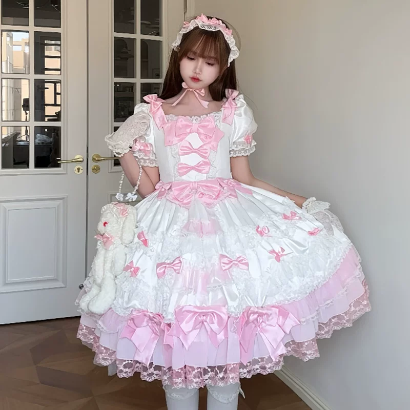 【Small drops】Мягкая девочка Lolita*платье-round Cream кукла*OP/мелочевка*роскошный стиль