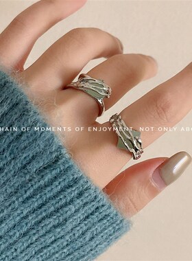 极速adjustable rinng fashion texture high sense ring ring gi