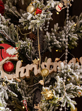 极速掬涵圣诞节快乐木牌圣诞老人A桌面创意摆件商场橱窗节日场景