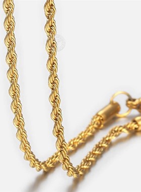 极速Gold Chain For Men Women Wheat Figaro RopeQ Cuban Link C