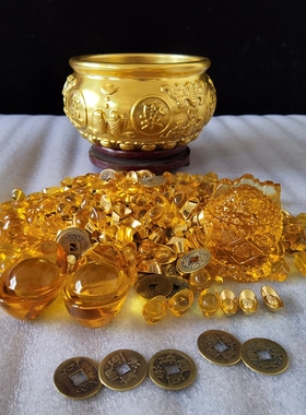 极速纯铜聚宝盆摆件礼品招财家居客厅开业精致Q全铜八福蝙蝠聚宝