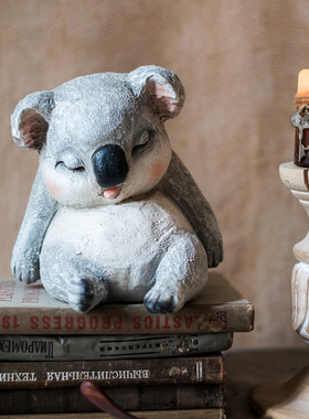 极速掬涵瞌睡萌宠客厅p狗狗考拉树懒可爱动物装饰置物架摆件花园