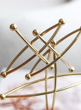 欧Z99a577-8式简创摆约金属摆件创意级高感客厅办公装饰摆件意北