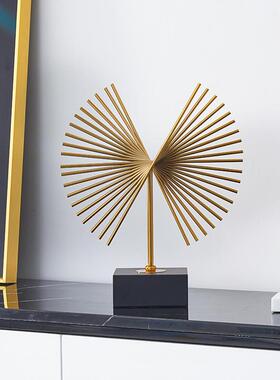 轻奢摆件装饰柜客厅电视家居品酒柜玄关现代创意金W属工艺高档样