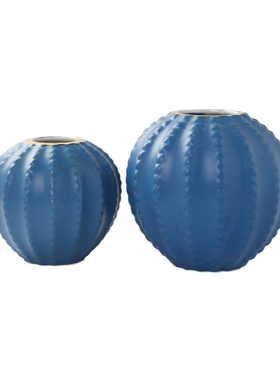 现代简约干花陶瓷花瓶摆件样板房家居F软装饰品插花器客厅创意摆