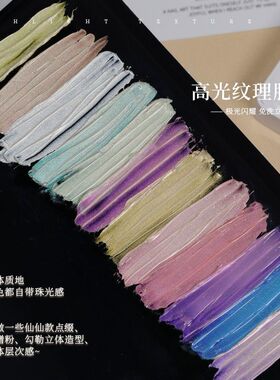 云钻珍珠极光醋酸美甲百搭高光纹理甲油胶新款绸缎模具造型胶