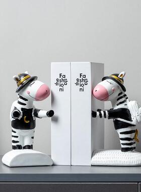 爆款现代创意动物书靠儿童房间装饰书立摆件家居饰品轻奢书房书桌