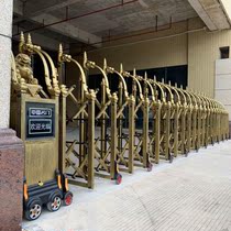 General Hua New Aluminum Alloy Folding Gate Villa Retro Courtyard Gate Electric Gate Electric Gate Fully Automatic Telescopic Door