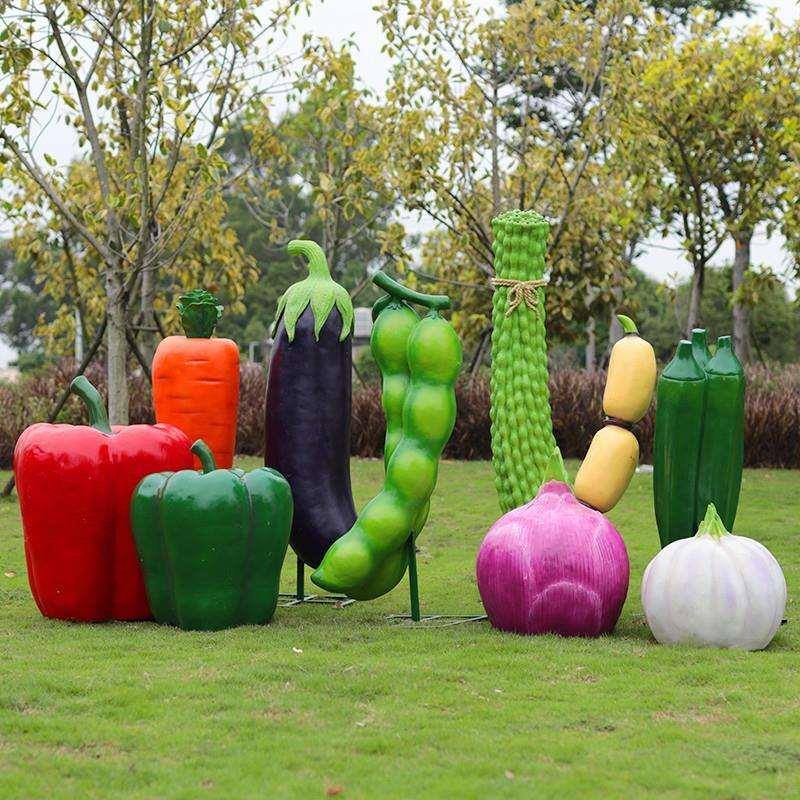 仿真水果蔬菜摆件辣椒杨桃莲藕西红杮玻璃钢雕塑竹笋洋葱石榴厂家 - 图1