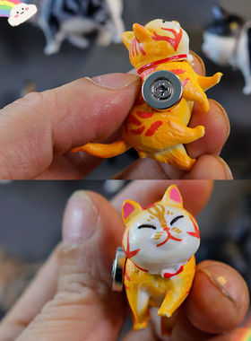 创意领结猫冰箱贴3D立体卡通猫咪吸铁石可爱冰箱贴磁力装饰