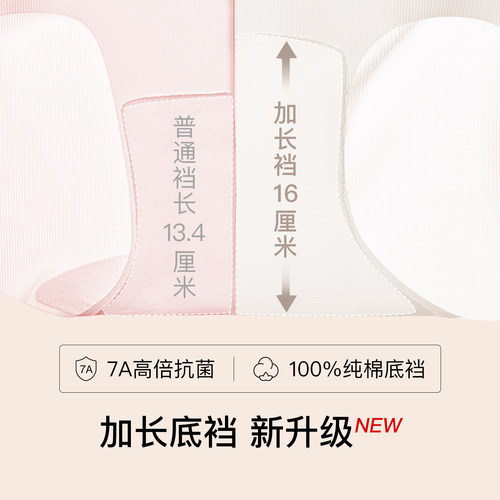 ubras无痕甩甩干内裤女薄款隐形中腰冰丝加长裆凉感三角短裤 - 图2