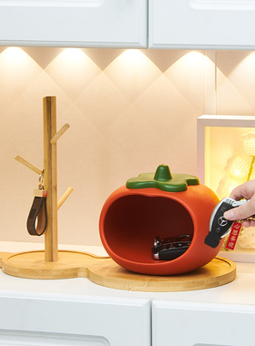 极速柿柿如意入户玄关进门钥匙收纳摆件I现代创意客厅家居装饰乔