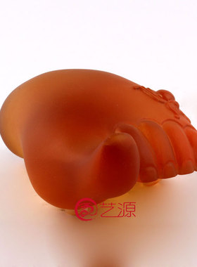 琉璃摆件祝福知足常乐脚丫子宝宝生日礼J物办公室书房饰品镇纸刻