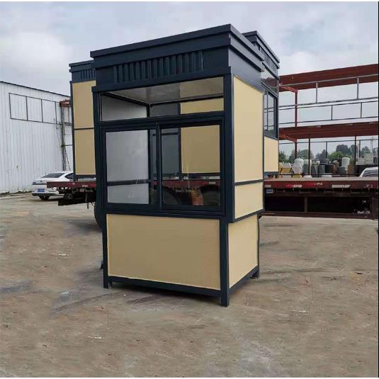 源头工厂钢结构真石漆岗亭不锈钢保安亭小区幼儿园门卫室值班室 - 图2