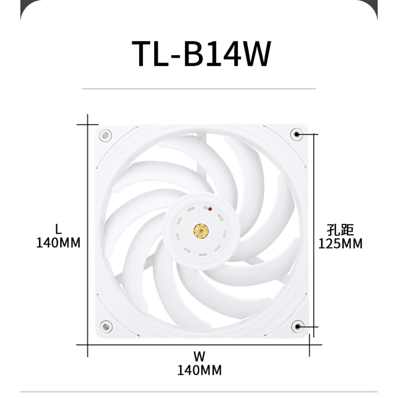 诺易 利民 TL-B14W B14E 性能级风压扇机箱电脑PWM水冷散热器风扇 - 图2