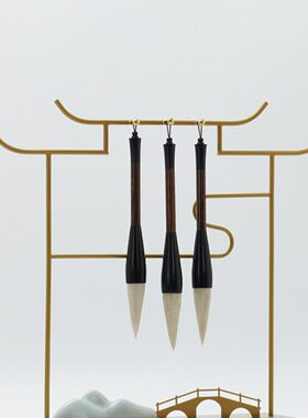 毛笔样板房间办公室桌铁艺饰品摆件电视柜面陶瓷软装创意新中式架