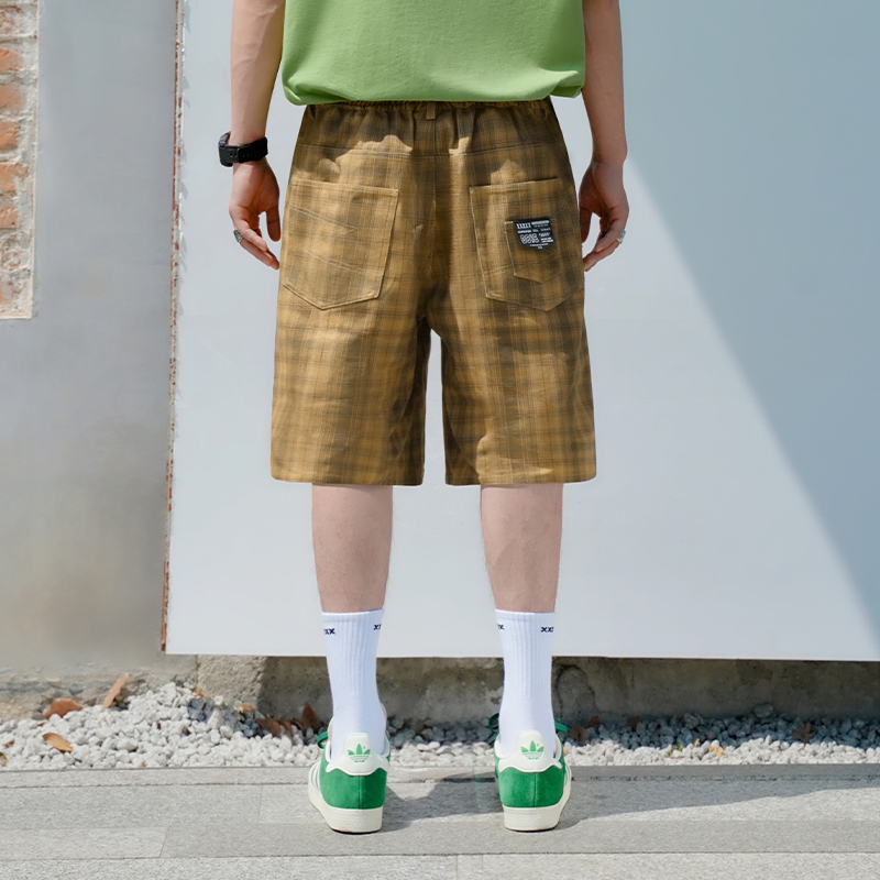 XXZXX格纹牛仔短裤男女宽松潮牌童装亲子装 2025年夏季新款 1705,淘宝优惠券,粉丝福利购,淘宝优惠卷